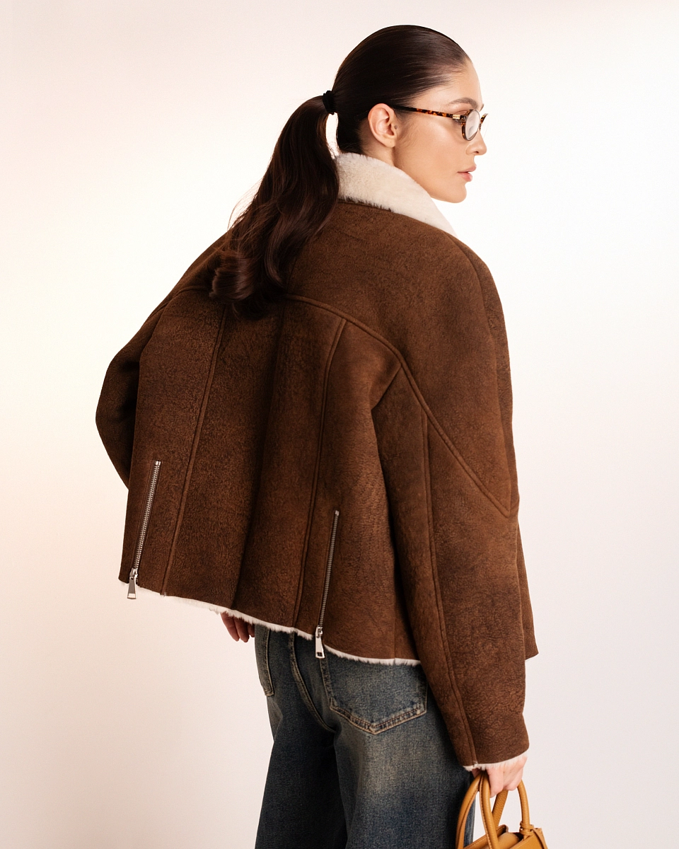 Дубленка Укороченная BROWN 