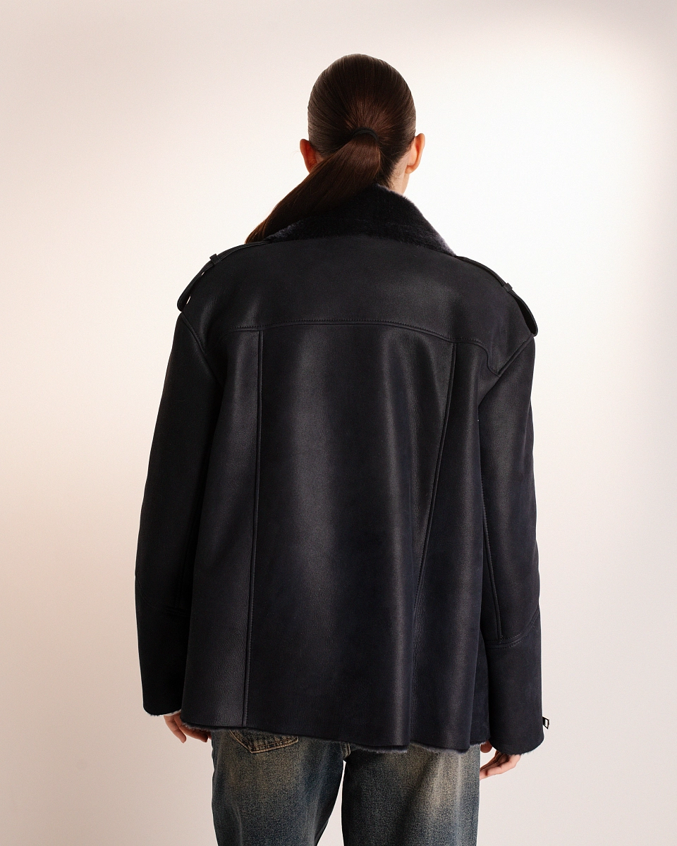 Дубленка Авиатор DEEP BLUE