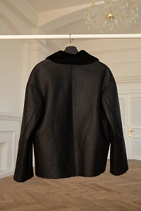 Дубленка две молнии BLACK