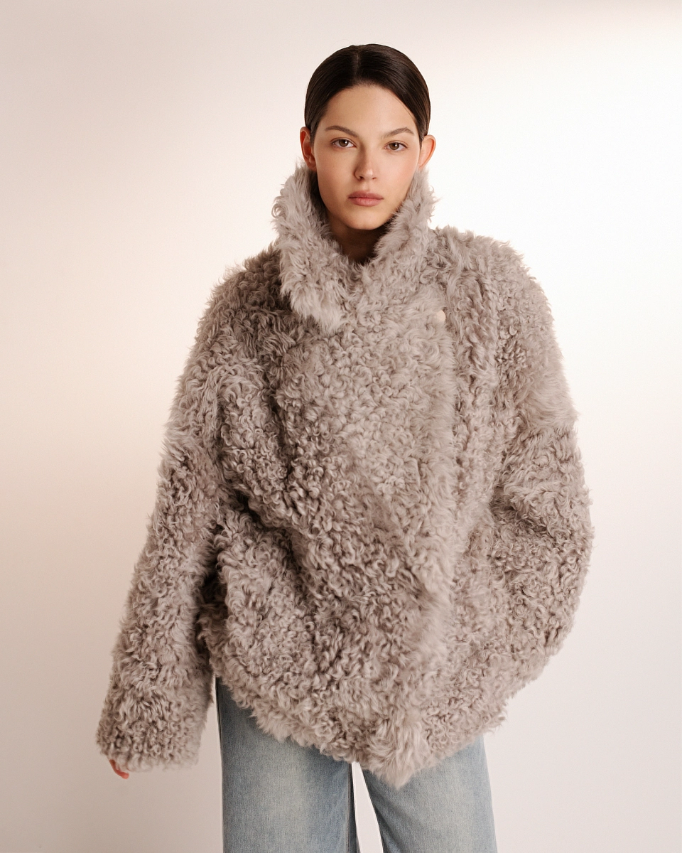 Двустороняя шуба дубленка  из овчины