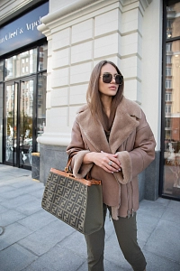 Дубленка две молнии CARAMEL 