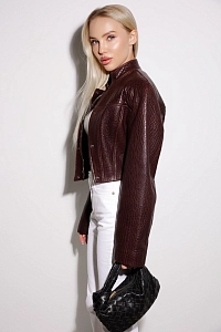 Куртка укороченная из натуральной кожи