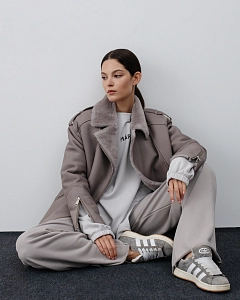 Дубленка Авиатор GREY COFFEE Дубленка Авиатор GREY COFFEE
