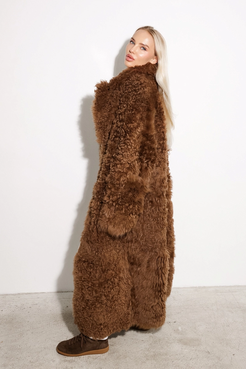 Двустороняя шуба дубленка из овчины 