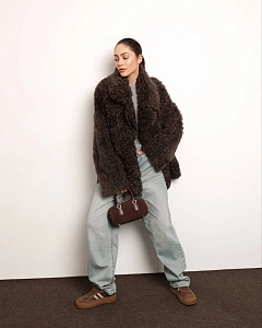 Двустороняя шуба дубленка из овчины  