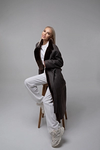 Дубленка халат эксклюзивная 