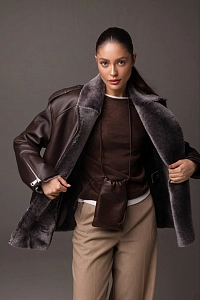 Дубленка Авиатор CHOCOLATE MERINO