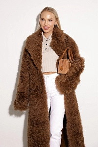 Двустороняя шуба дубленка из овчины 