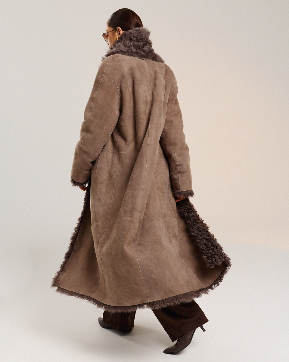 Двусторонняя шуба дубленка из овчины 