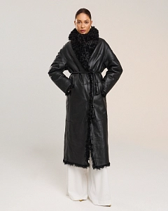 Двусторонняя шуба дубленка из овчины