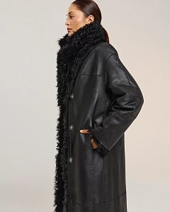 Двусторонняя шуба дубленка из овчины