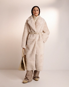 Двустороняя шуба из кашемировой овчины 