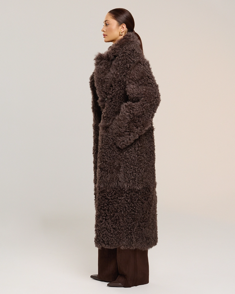 Двусторонняя шуба дубленка из овчины 