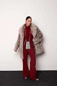 Двустороняя шуба  из кашемировой овчины