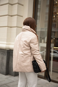 Кожаная утепленная куртка IVORY  