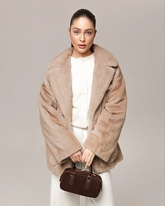 Норковая шуба жакет крем-брюле