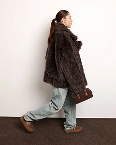 Двустороняя шуба дубленка из овчины  