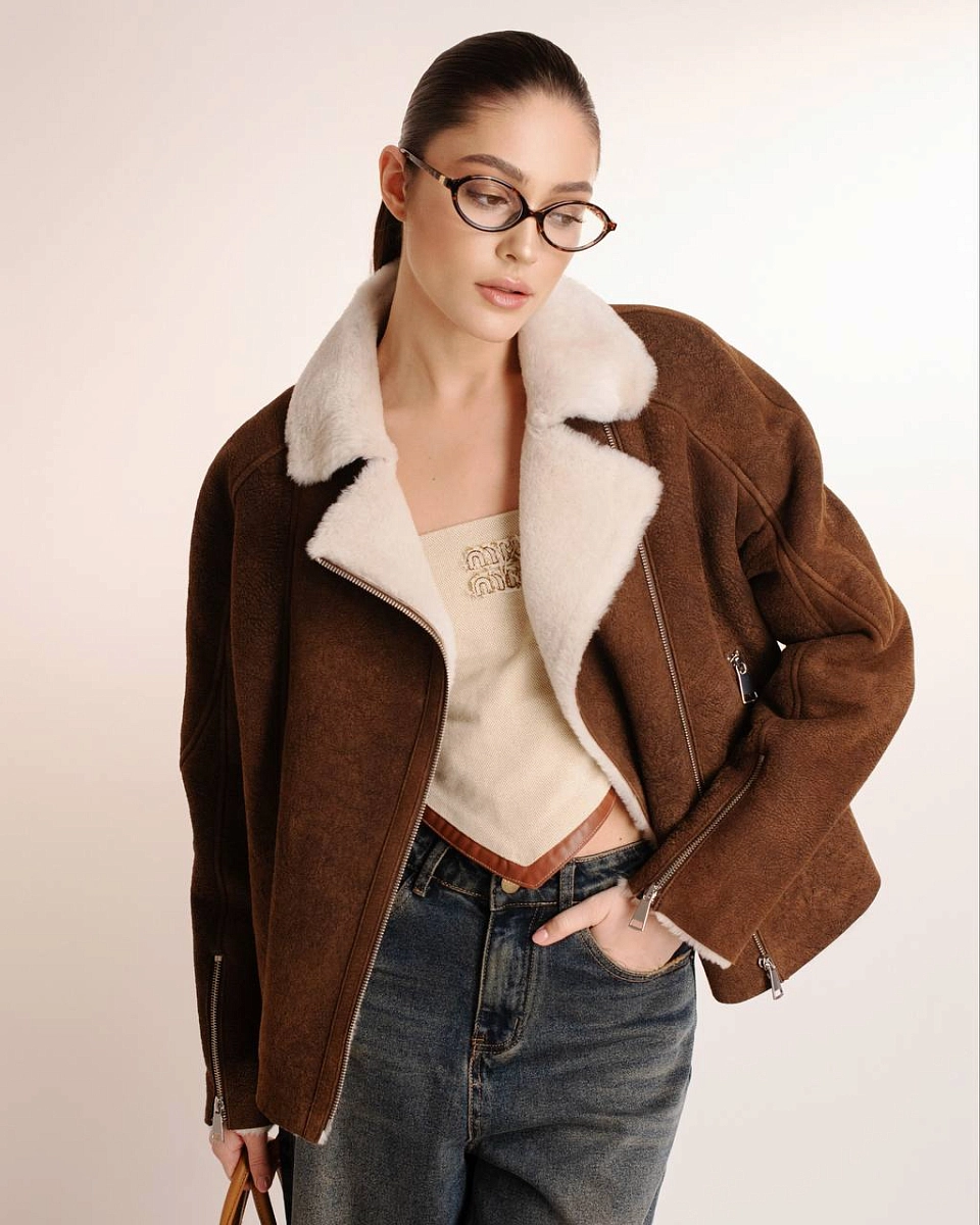 Дубленка Укороченная BROWN 