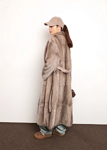 Шуба халат из норки 