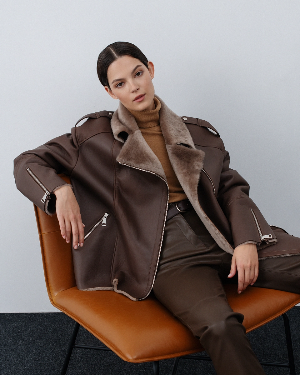 Дубленка Авиатор COFFEE
