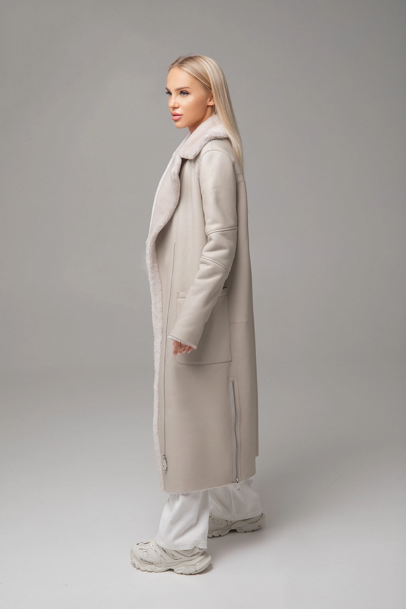 Дубленка  на молнии MILK