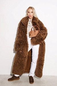 Двустороняя шуба дубленка из овчины 