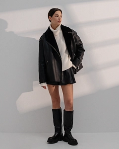 Дубленка Авиатор BLACK