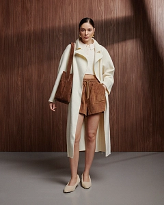 Пальто из кашемира White