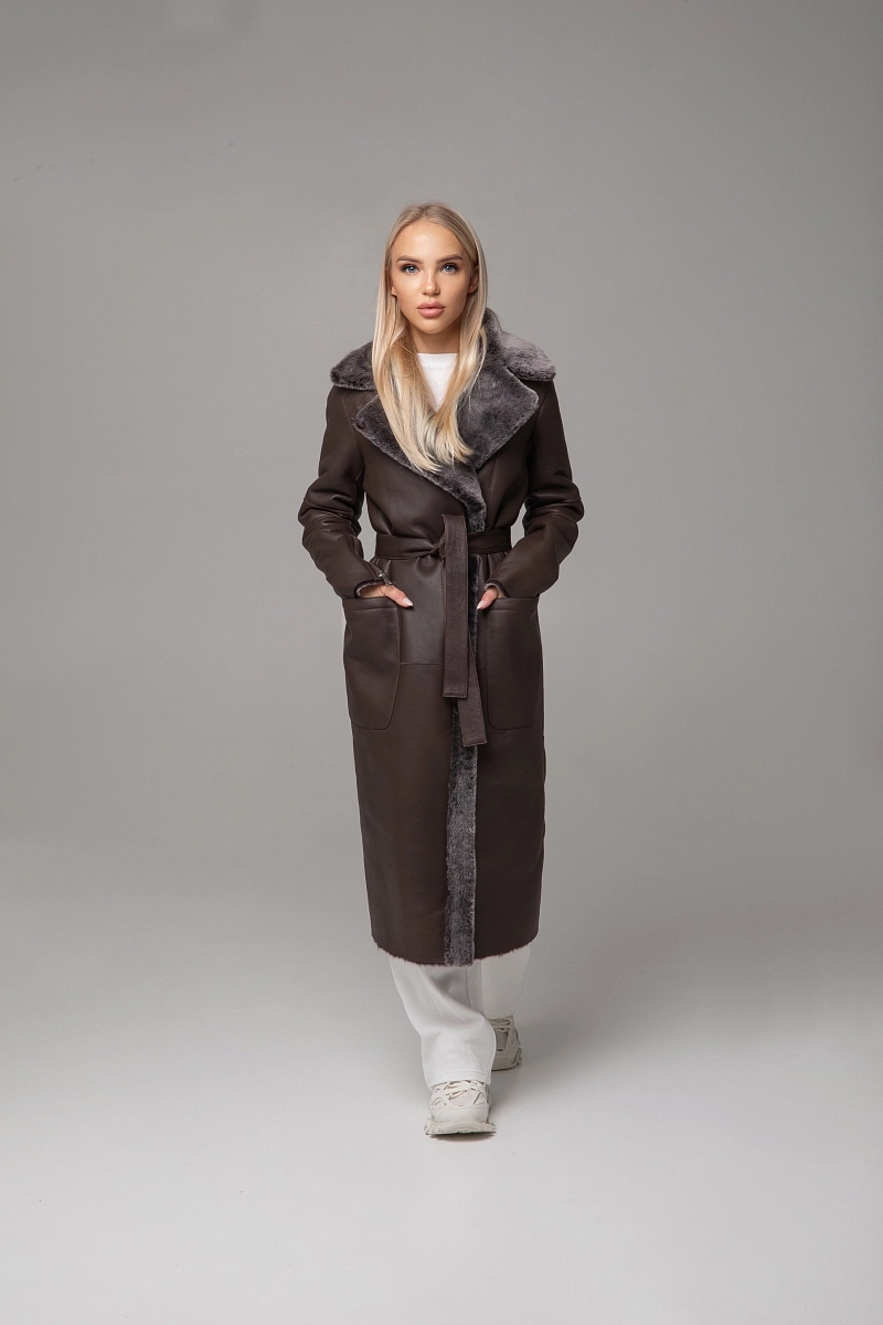 Дубленка  на молнии Dark Chocolate 