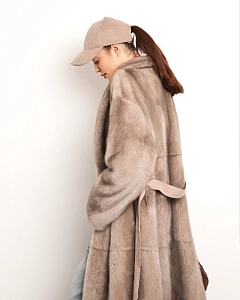 Шуба халат из норки 