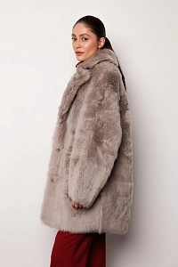 Двустороняя шуба  из кашемировой овчины