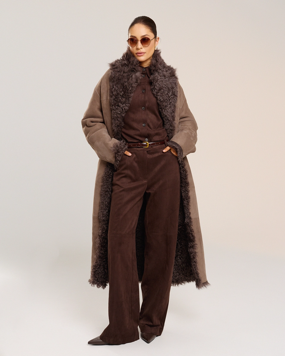 Двусторонняя шуба дубленка из овчины 