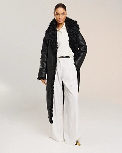 Двусторонняя шуба дубленка из овчины