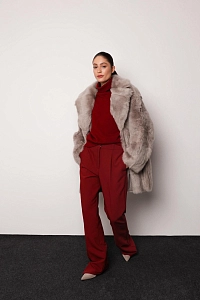 Двустороняя шуба  из кашемировой овчины