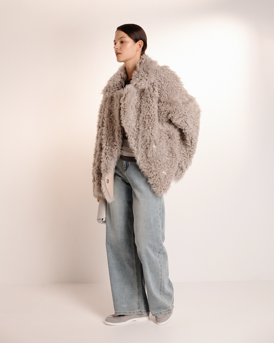 Двустороняя шуба дубленка  из овчины