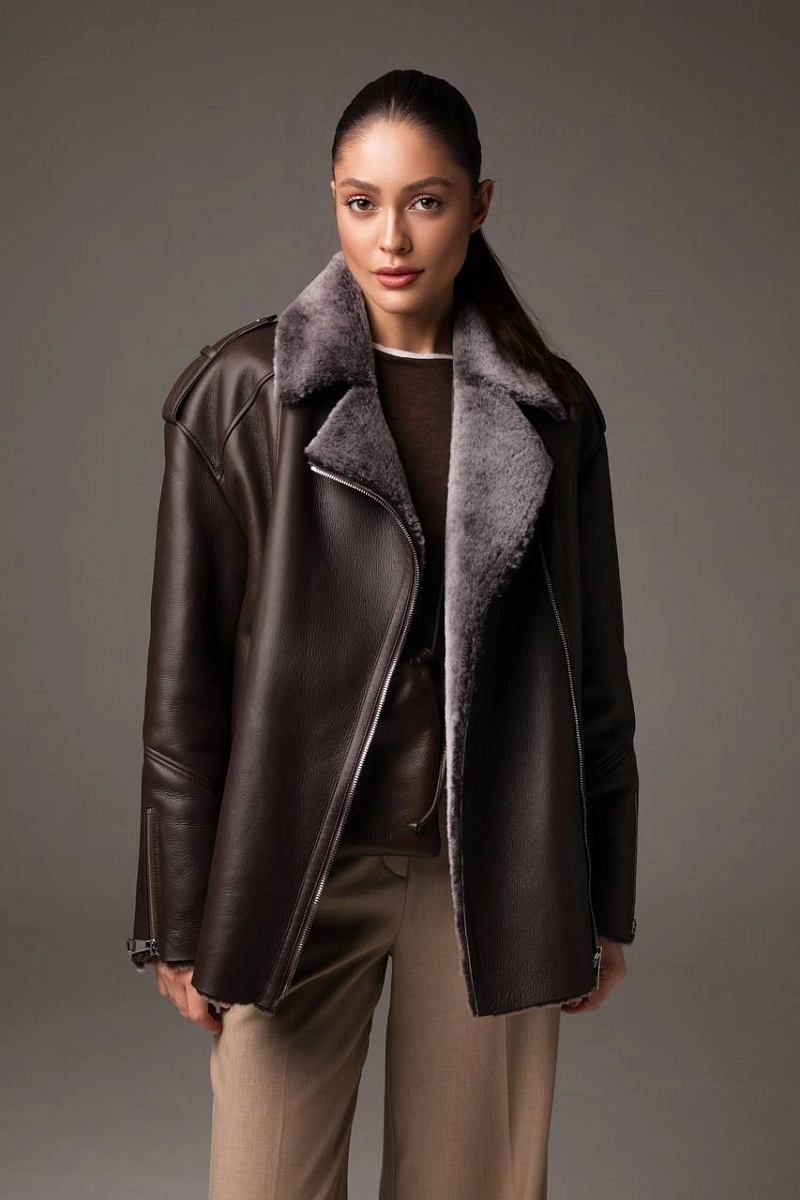 Дубленка Авиатор CHOCOLATE MERINO