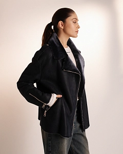 Дубленка Авиатор DEEP BLUE