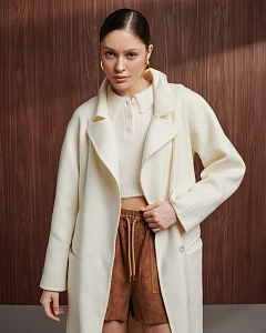 Пальто из кашемира White