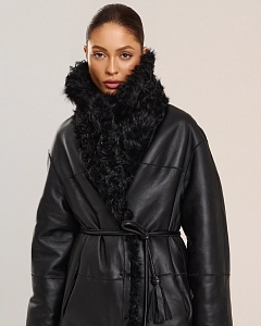 Двусторонняя шуба дубленка из овчины