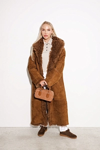 Двустороняя шуба дубленка из овчины 