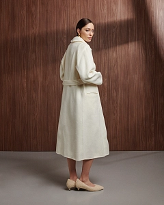 Пальто из кашемира White